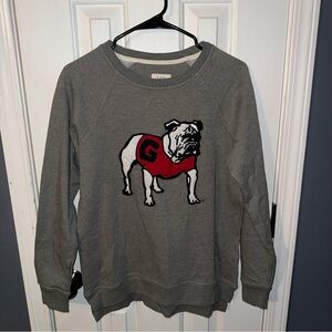League Georgia Bulldogs Heather Gray Crewneck